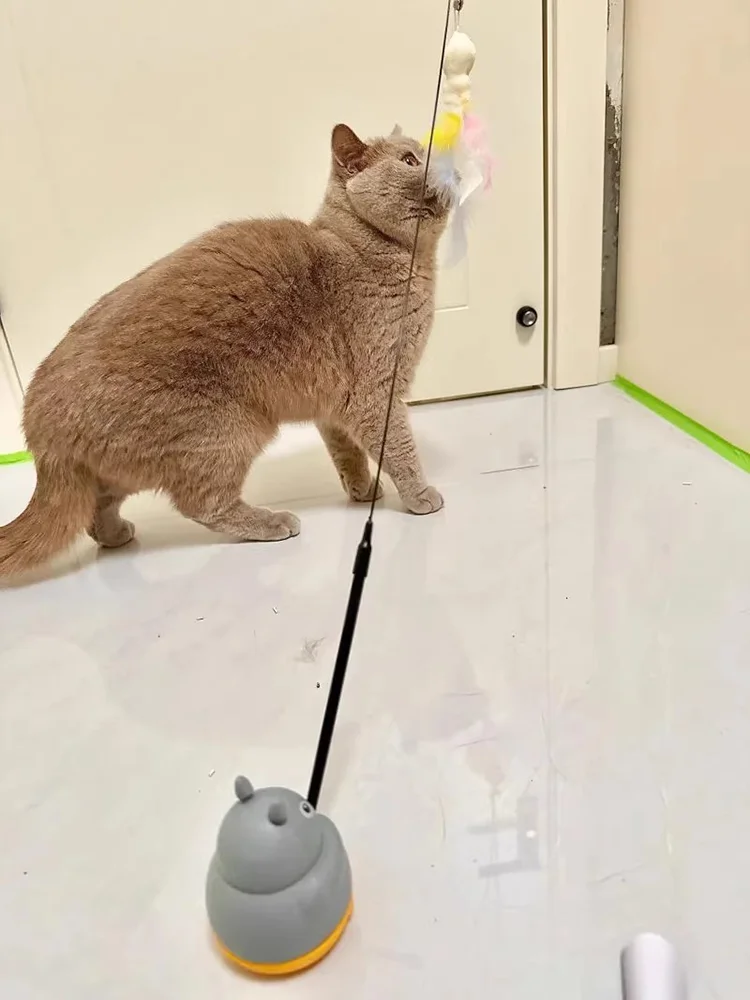 Varita Interactiva con Plumas para Gatos