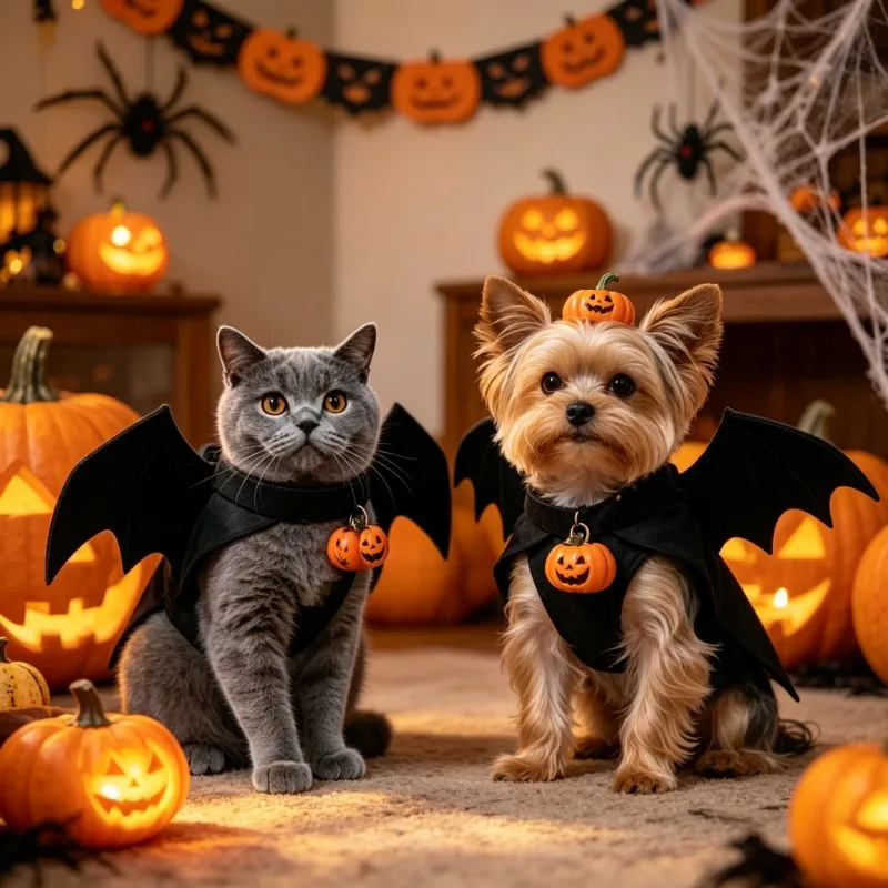 Disfraz de Alas de Murciélago para Perro y Gato (Halloween)