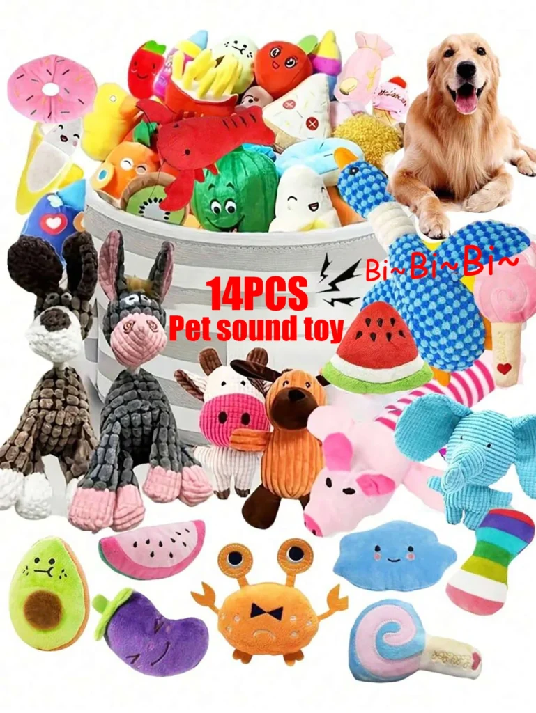 Set de Juguetes de Peluche y Cuerda para Perro (2 a 14 piezas)